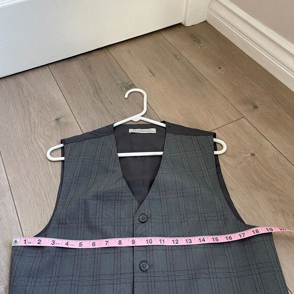 90s workwear vest button front grey y2k office contemporary - Picture 5 of 7